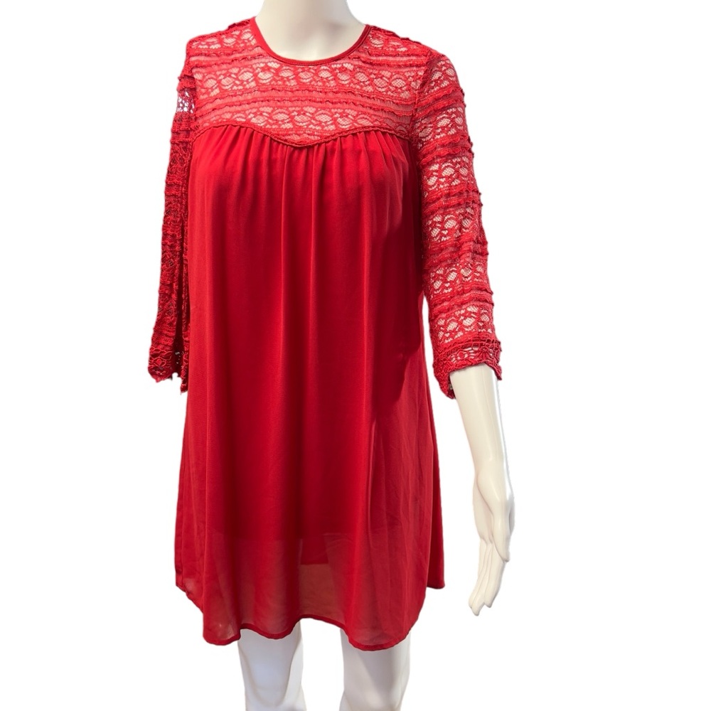 Speechless NWT - Womens Red Lace Mini Dress Sz SM